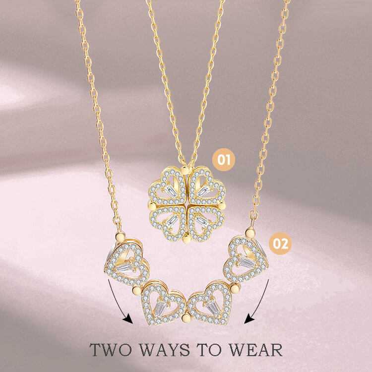 Magnetic Golden Flower Pendent